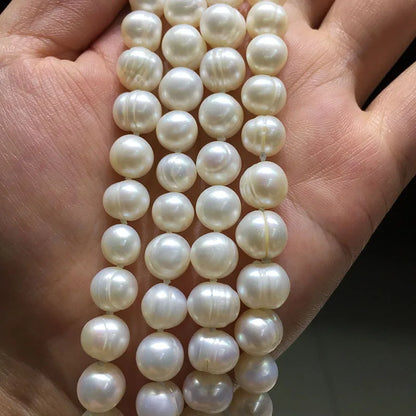 Elegant long freshwater pearl sweater necklace.