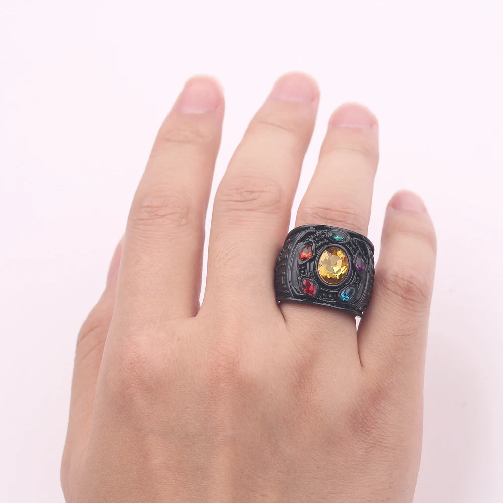 Marvel Movie The Avengers Thanos Gem Ring for Men.