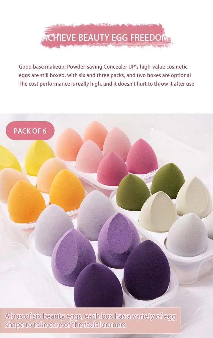 4pcs Makeup Sponge Blender Beauty Egg Cosmetic Puff Soft Foundation.