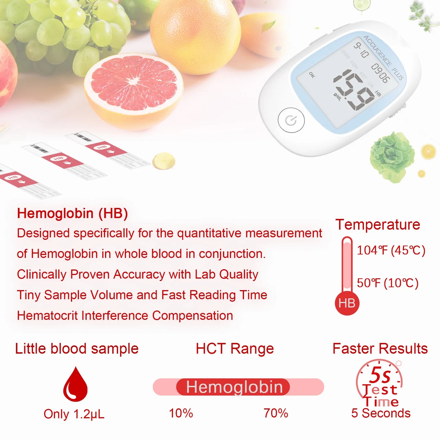 Multifunction Monitor - Hemoglobin, Blood, Ketone, Glucose.