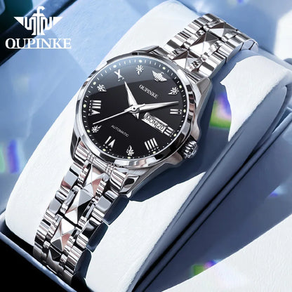 OUPINKE 3171 Women Watch Top Original Luxury Brand Automatic Mechanical Watch Waterproof  Date week Watches For Women Freebie