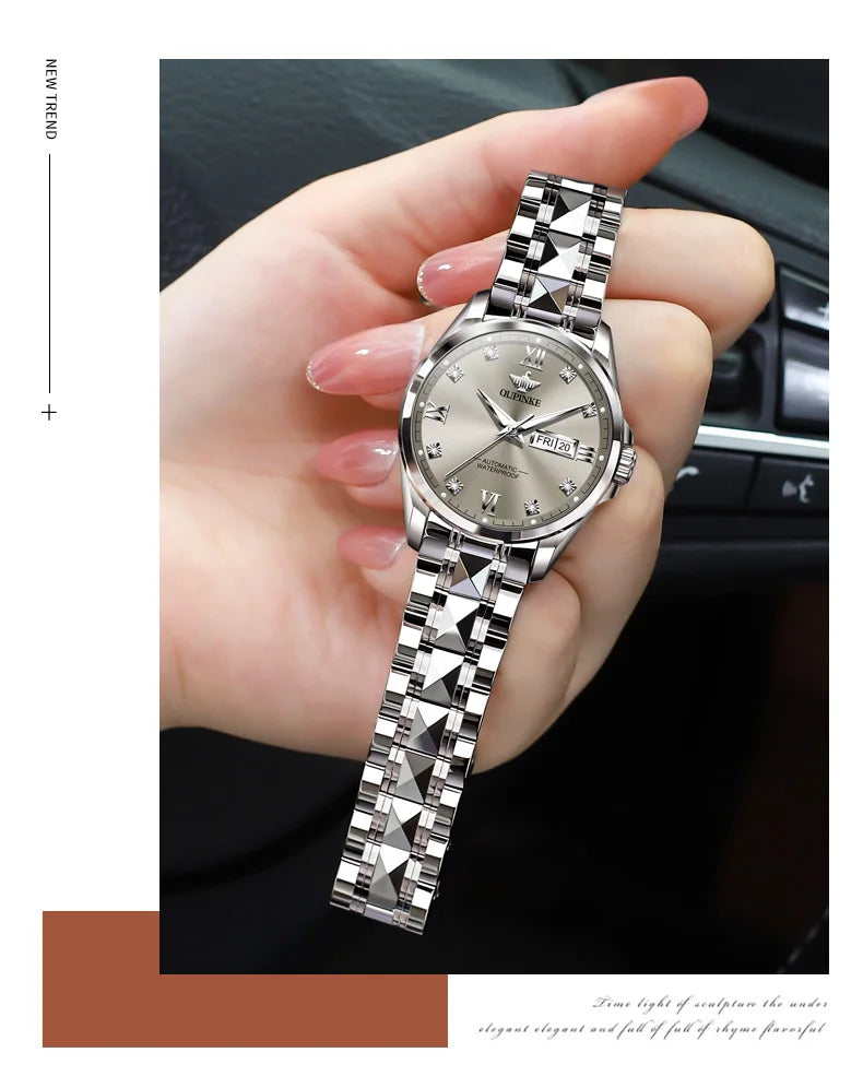 OUPINKE 3262 Couple Watches for Men Women Dual Calendar Display Waterproof Lover Wristwatch Luxury Brand Original Couple Watch