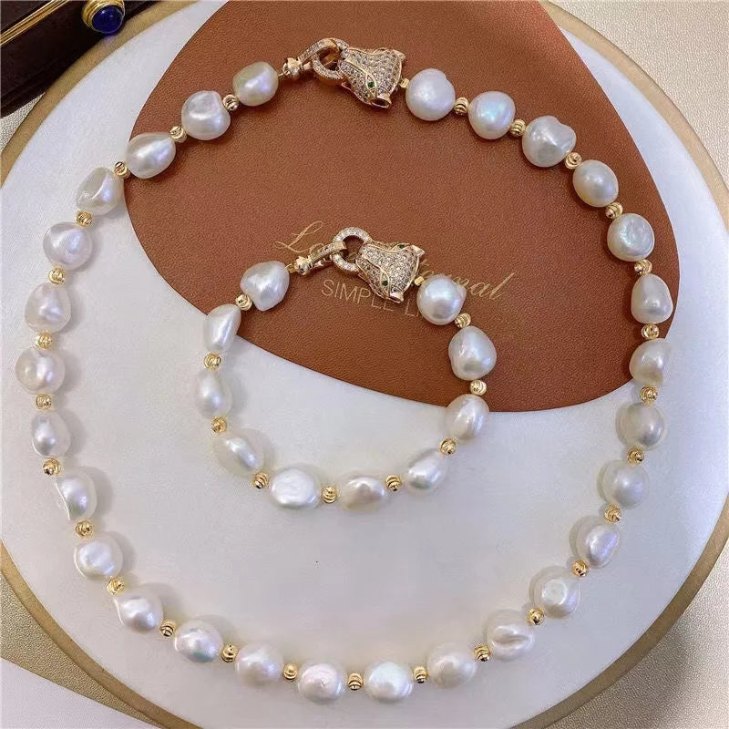 Product Description and Features for 10-11mm Baroque Pearl Jewelry Set