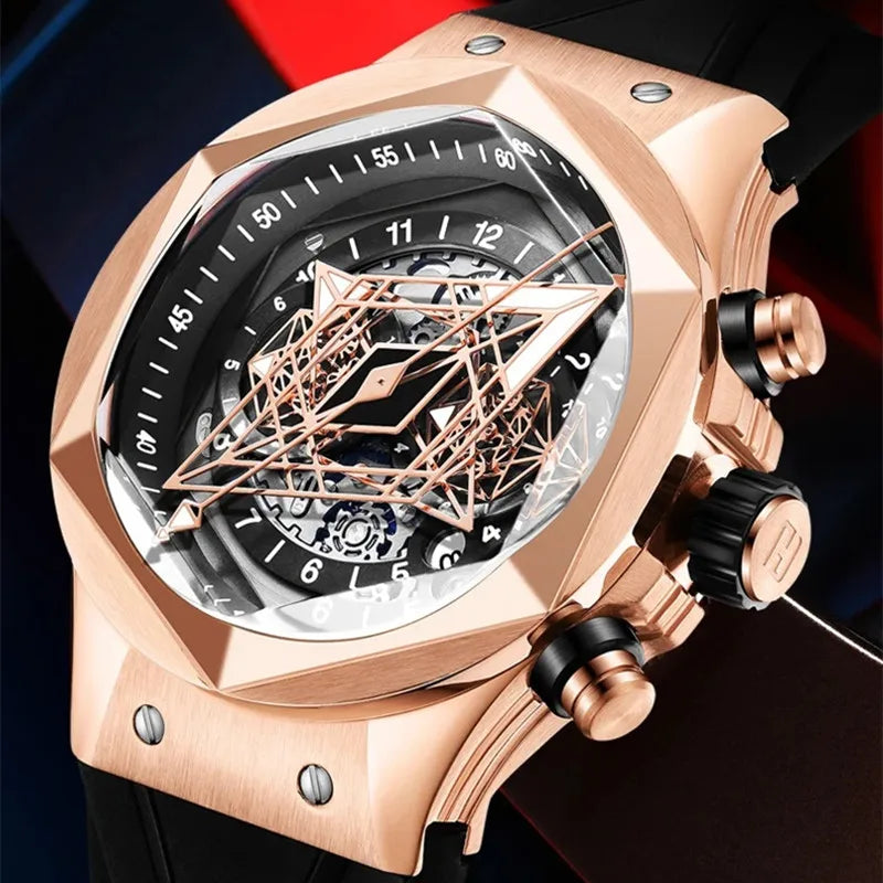 Reloj Hombre Luxury Mechanical Watches for Men Skeleton