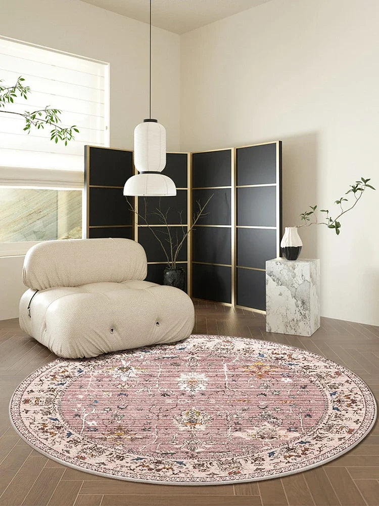 Artistic Round Rug Dirty-resistant Living Room.