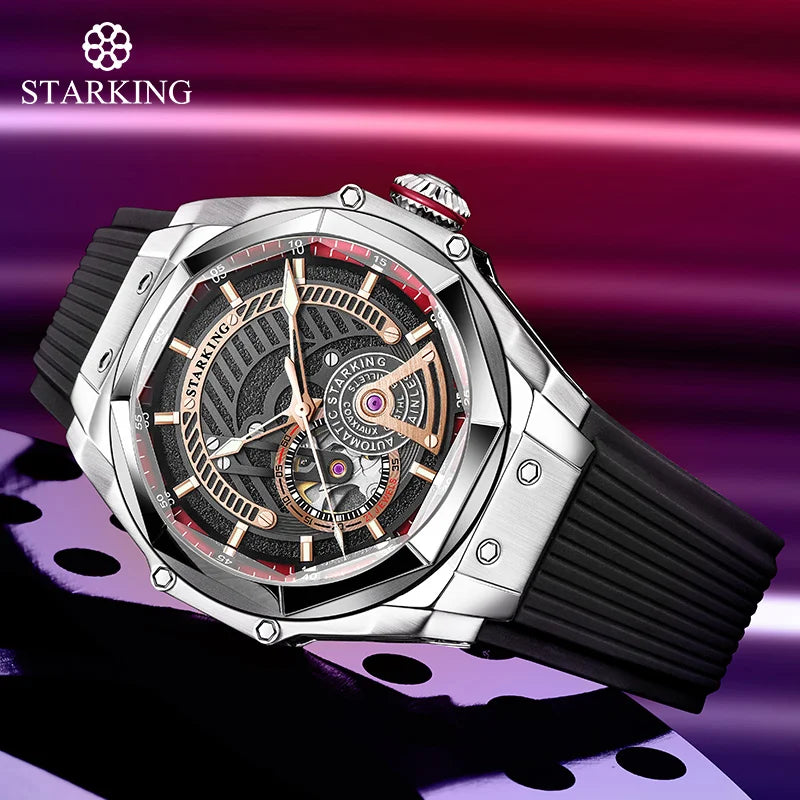 STARKING AM0385 Skeleton Automatic Mechanical Watch.