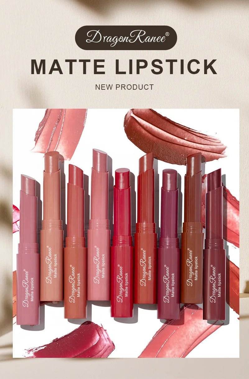 12 Color Matte Lipstick Nude Pink Matte Solid Lip Gloss Long Lasting Velve Red Tinted Balm 24 Hours Waterproof Makeup LipSticks