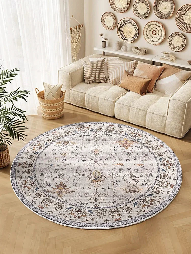 Artistic Round Rug Dirty-resistant Living Room.