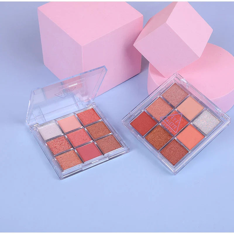 High Quality Matte Eyeshadow Palette Pearlescent Sequins Blush.