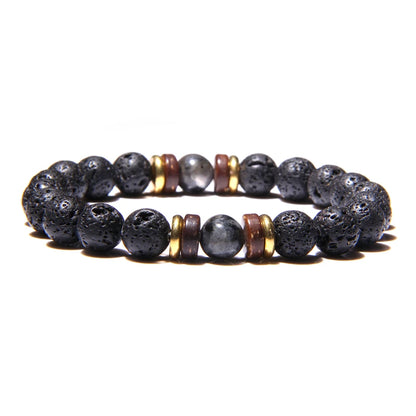 Lava Bracelets For Men Natural  Stone Stretch