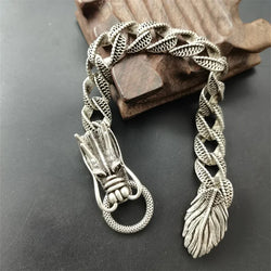 Silver Dragon Head Bracelet Fashion Bangles