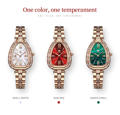 OUPINKE New Quartz Watch for Women Design Elegant Rose Gold Watchstrap Ladies Waterproof Wristwrist Watches reloj mujer