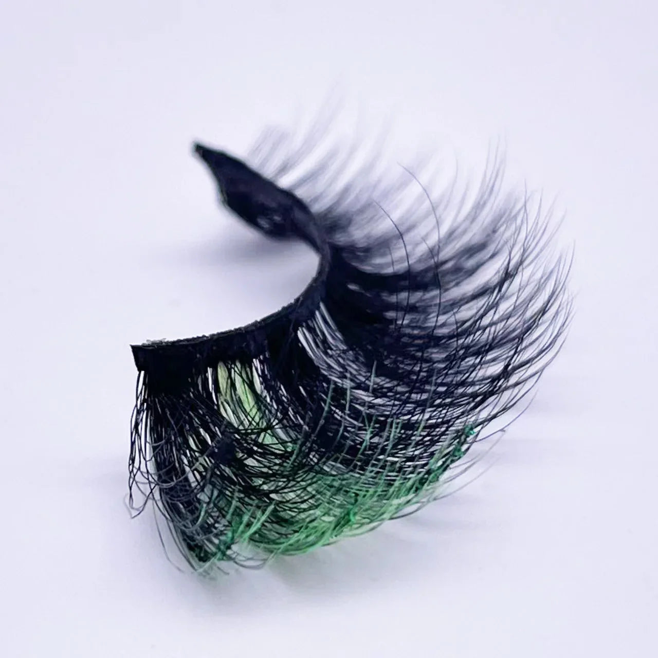 New glitter ombre Colored Lashes 20MM Mink Lashes Wholesale Dramatic Colorful Natural Eyelashes Extension Make up Fake Eyelashes