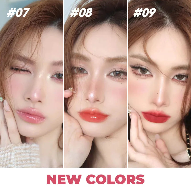 New Update!LEEMEMBER Double-Headed Two Effect Lip Glaze Water Mirror Surface Glossy & Matte Non-Stick Liquid Lip Mud Tint Makeup