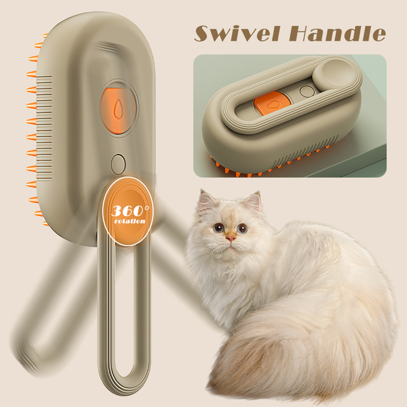 Steam Dog Hair Brush Electric Spray Cat Hair Brush 3in1 Dog Hair Steam Brush Cat Dog Cleaning Massage Beauty Comb Hair Brush