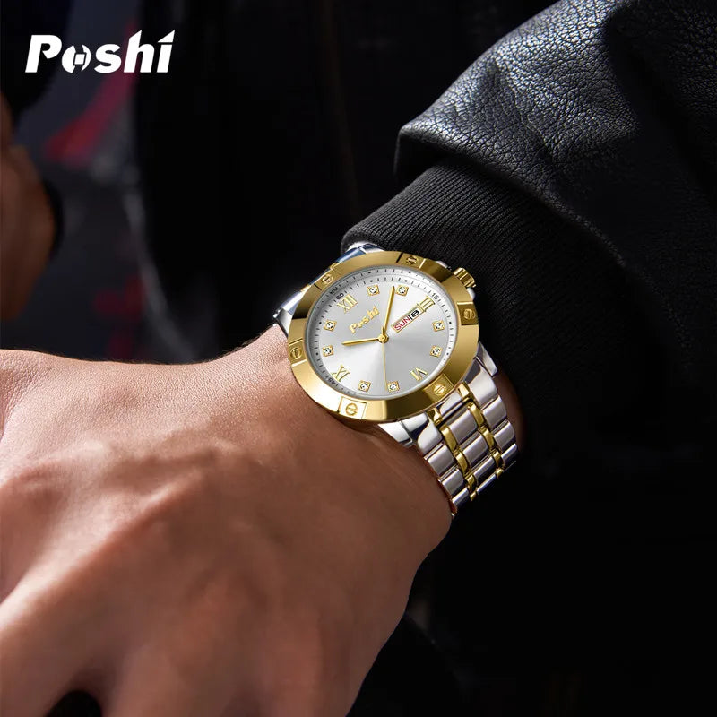 POSHI Couple Watches For Lovers Top Brand