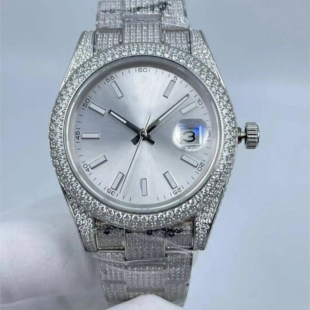 &quot;Precision diamond watch, steel, mechanical, calendar.&quot;