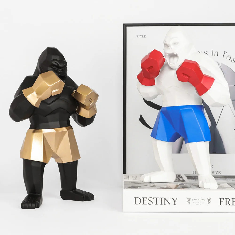 Creative Boxing King Kong Sculpture.