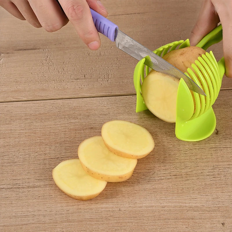 Handheld Tomato Slicer Bread Clip Fruit Vegetable Cutting Lemon Shreadders Potato Apple Gadget Kitchen Accessories Kitchenware