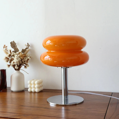 Macaron glass table lamp tri-color lamp.