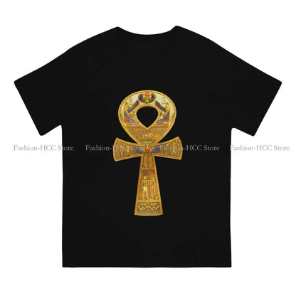 **Ancient Egypt Egyptian T-Shirt with Ankh Print.