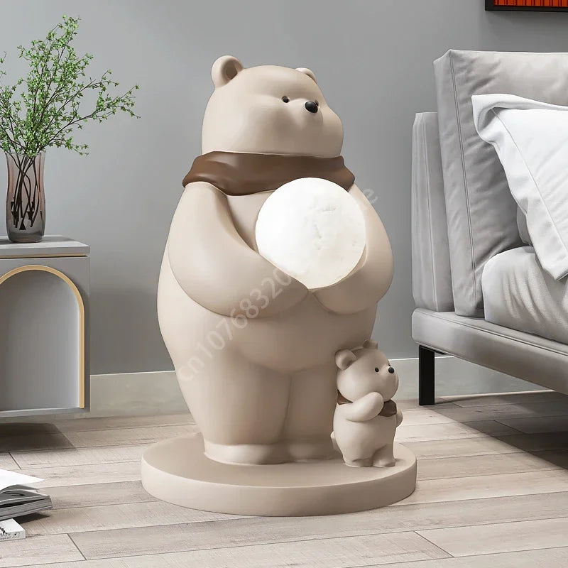 Polar Bear Moon Lamp Large Floor Decoration.