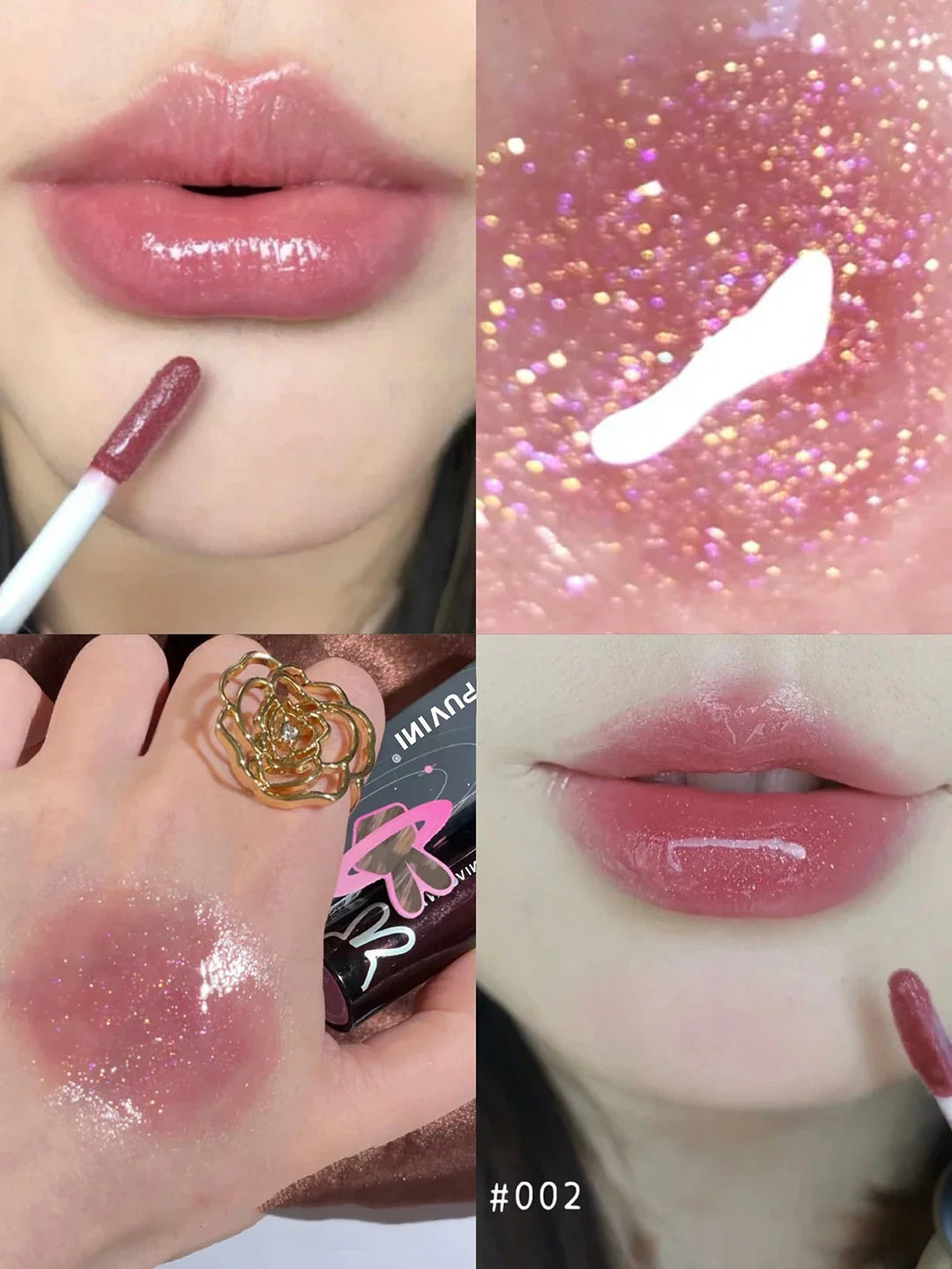 fine glitter glass lip gloss