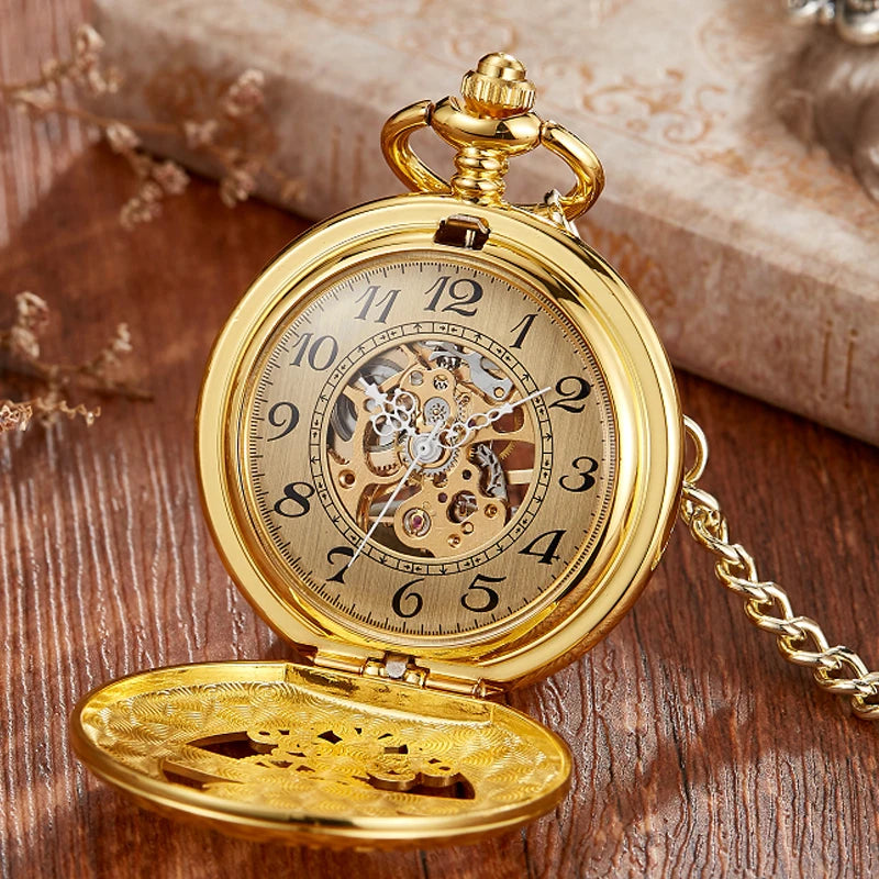 Hand-Wind Mechanical Pocket Watch.