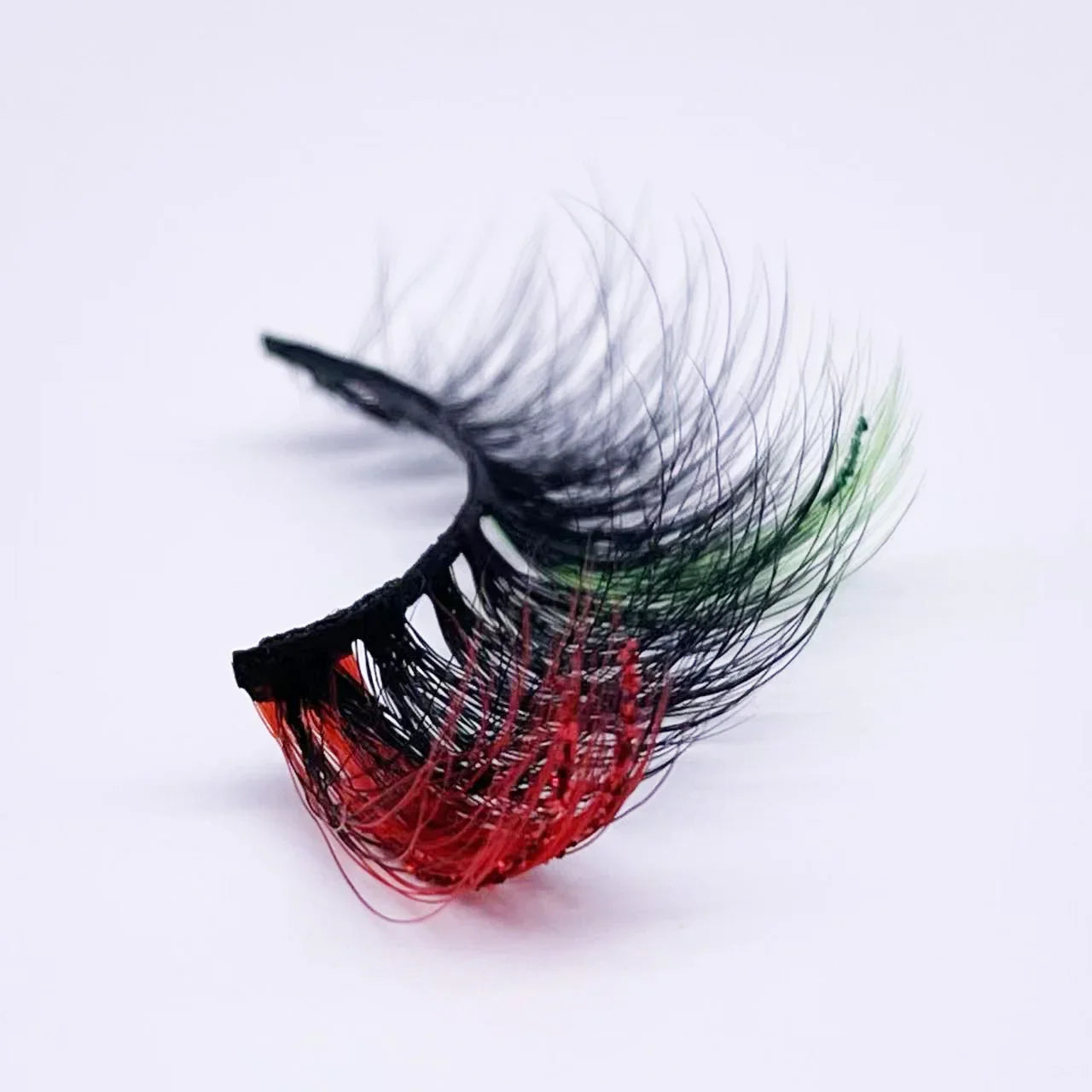 New glitter ombre Colored Lashes 20MM Mink Lashes Wholesale Dramatic Colorful Natural Eyelashes Extension Make up Fake Eyelashes