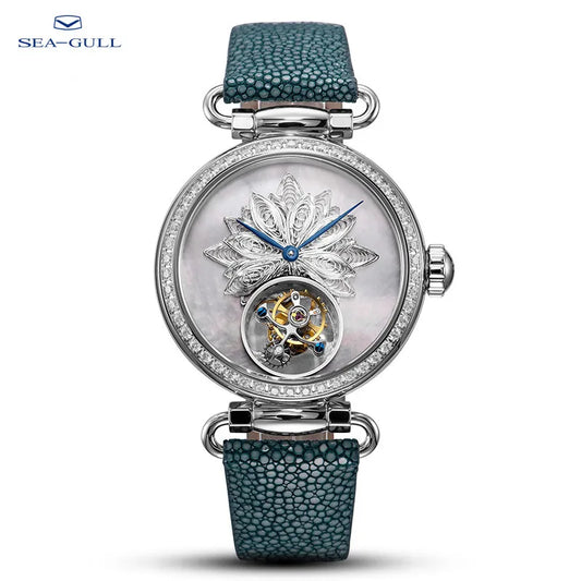 Seagull Tourbillon Mechanical Watch Vintage Women.