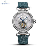 Seagull Tourbillon Mechanical Watch Vintage Women.