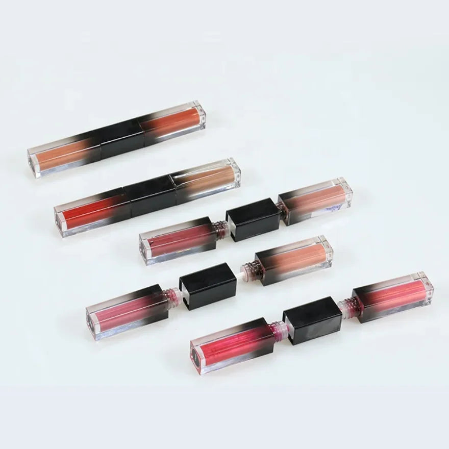 Multi-color double head liquid lipstick set, long-lasting matte lipgloss for private label branding.