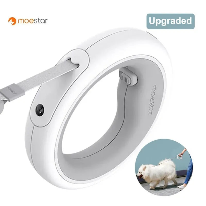 Moestar Retractable UFO Pet Leash With LED Light Night.