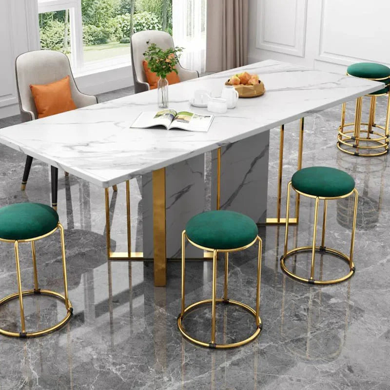 Soft Kitchen Luxury Chair Leisure Dining Room Folding Bar Stool Relaxing Chair Iron Taburetes Altos Cocina Furniture for Kitchen