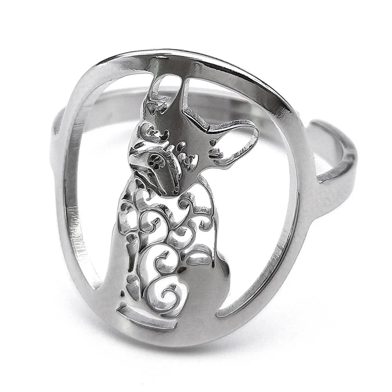 French Bulldog Pet Ring for Women Men