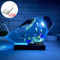 Seabed World Organism Resin Table Light Art Decoration Lamp.