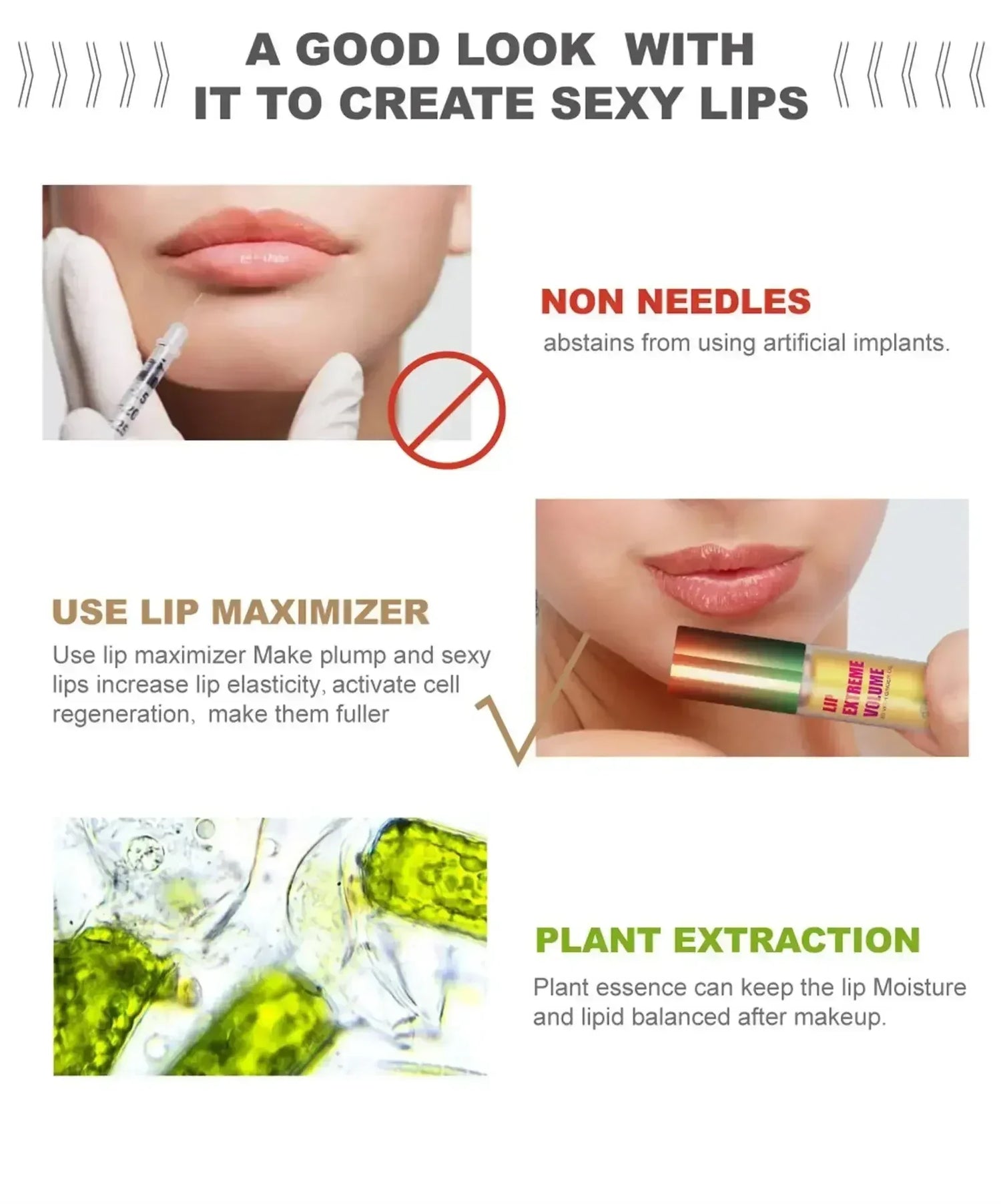 Long Lasting Lip Plumper Serum Instant.