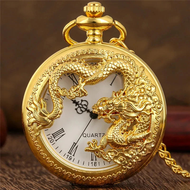 Classic vintage pocket watch fashion hollow carving.