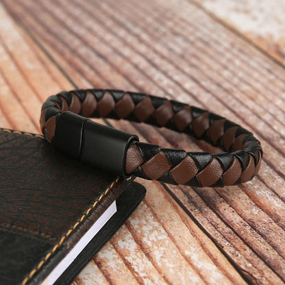 2024 NEW Hiphop Men Leather Bracelet Jewelry.