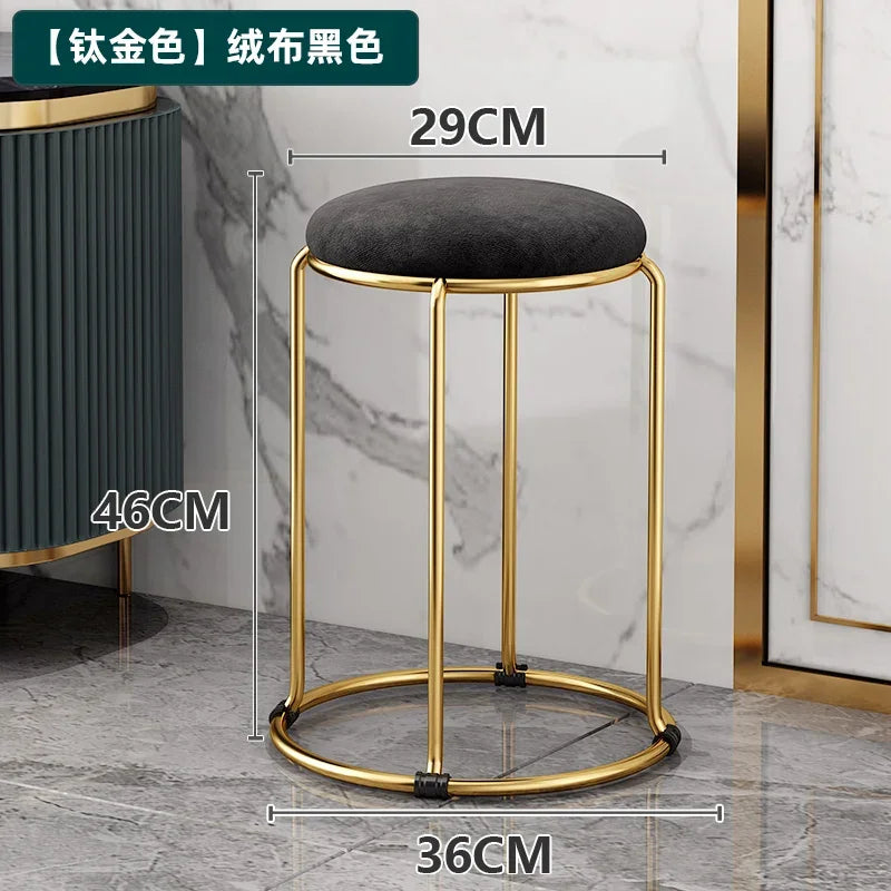 Soft Kitchen Luxury Chair Leisure Dining Room Folding Bar Stool Relaxing Chair Iron Taburetes Altos Cocina Furniture for Kitchen