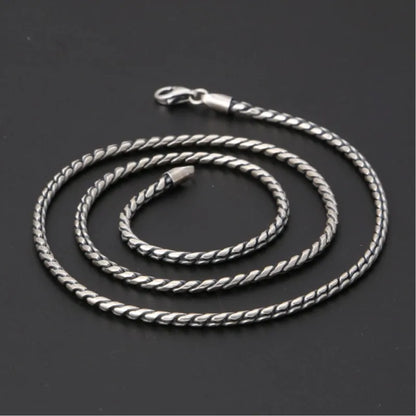 Pure Silver Jewelry Men and Women Necklace.