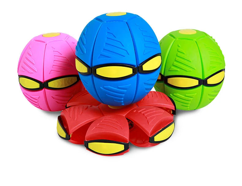 Flying Saucer Ball Deformation UFO Kids Flat Throw Magic Balls For Children&