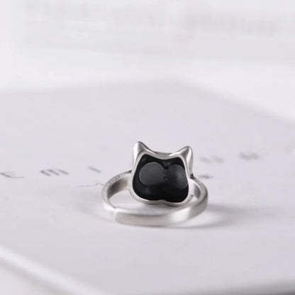 Charm Blue Eyes Cat Rings for Women Girls.