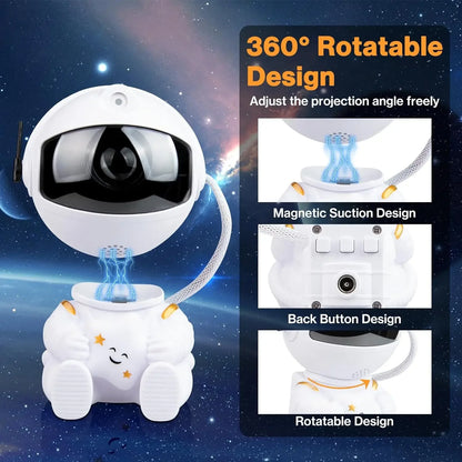 Transform Your Space with the Astronaut Galaxy Starry Sky Projector!