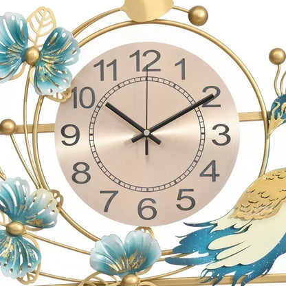 Peacock Wall Clock Modern Design Luxury