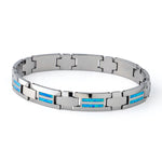 Luxury Blue Tungsten Carbide Bracelet for men.