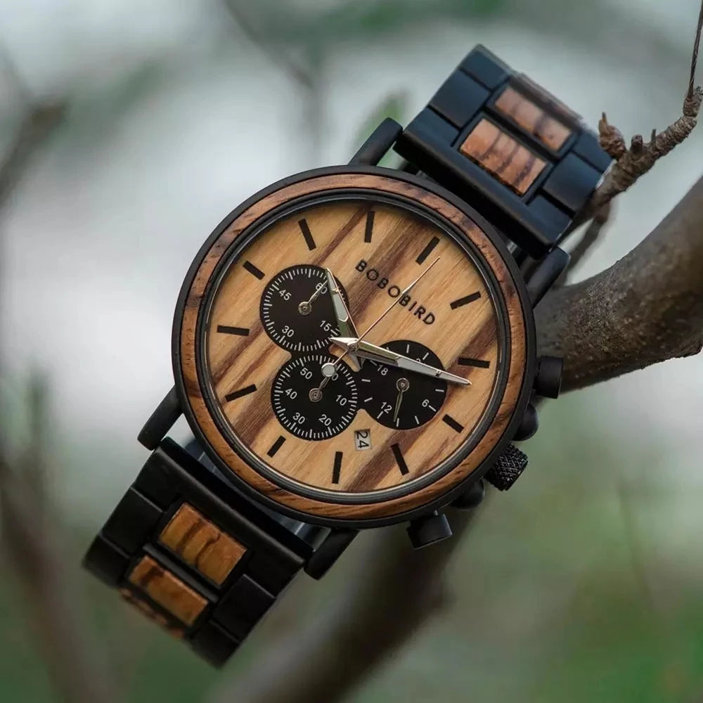 Wooden Watch Men saati Luxury Stylish.