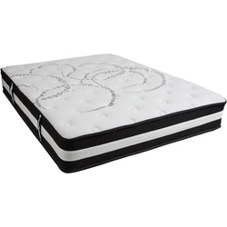 Mattress Comfortable Sleep 12 Inch CertiPUR-US Certified Hybrid Pocket Spring Mattress, Queen Mattress in A Box