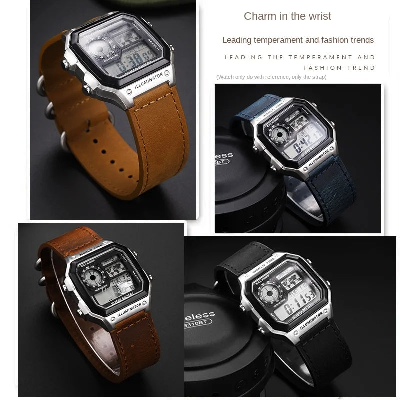 Watchband High Quality Vintage Leather Watch.