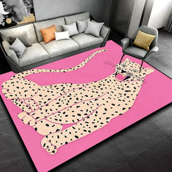 Nordic Leopard Print Living Room Carpet Fashion Bedroom Bedside Soft Floor Mat Cloakroom Leisure Area Plush Rug Ковер Tapis 러그